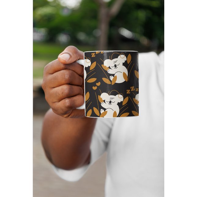 Caneca De Café Cute Sleeping Koala Mug – Cozy Minimalist Animal  (Criador carregado)