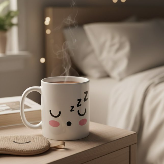 Caneca De Café Cute Sleepy Morning Mug (Criador carregado)