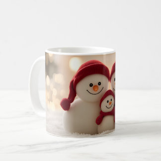 Caneca De Café Cute Snowman Family Winter Christmas