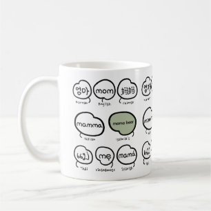 Caneca De Café Cute Tipografia Moderna de Mãe Escrita à Mão