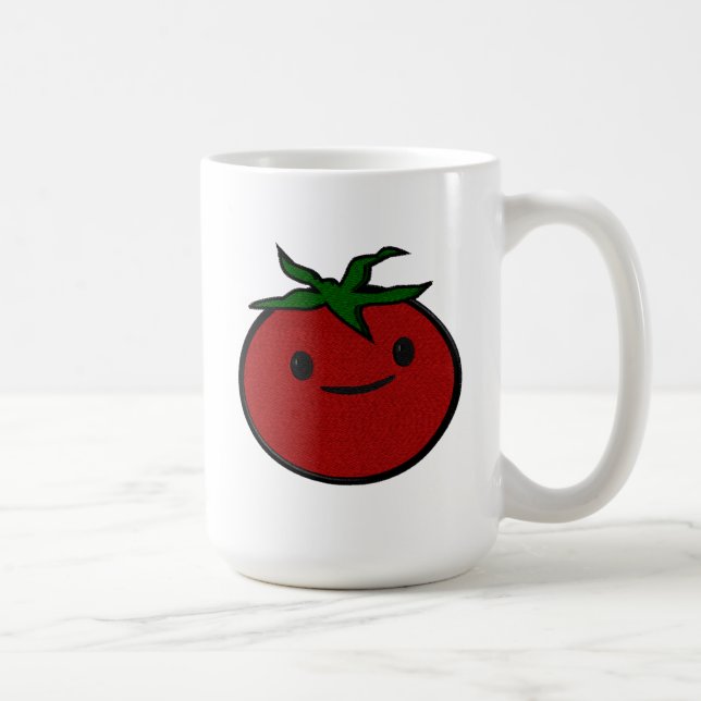Caneca De Café Cute Tomato Embroidery Print (Direita)