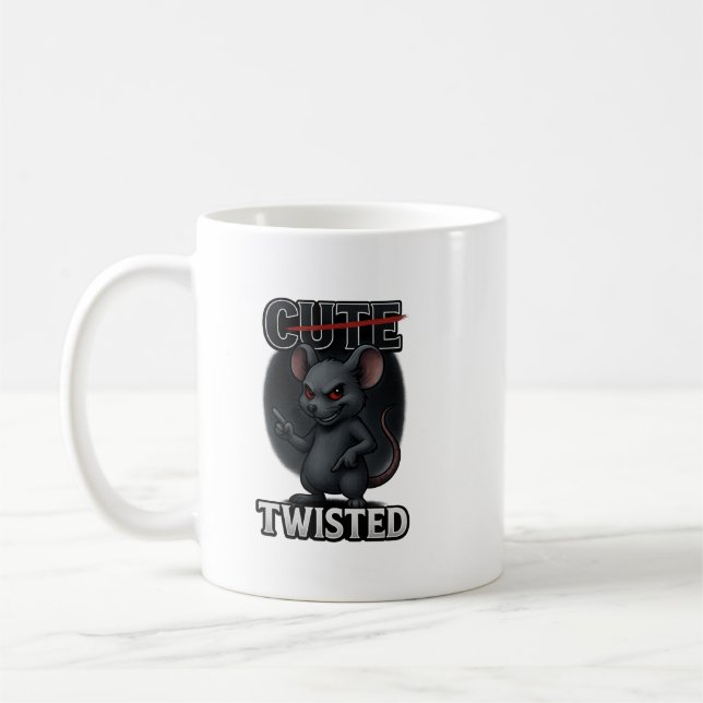 Caneca De Café Cute / Twisted Mouse – Funny Dark Humor (Esquerda)