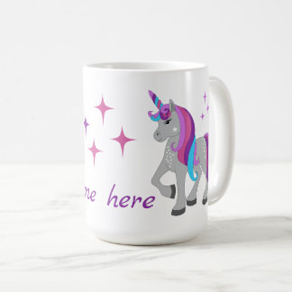 Caneca De Café Cute Unicorn & Stars