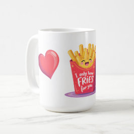 Caneca De Café Cute Valentine Batata Frita Trocadilho