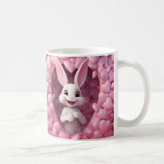Caneca De Café Cute Valentine Bunny Mug  | Valentine's Day Mug