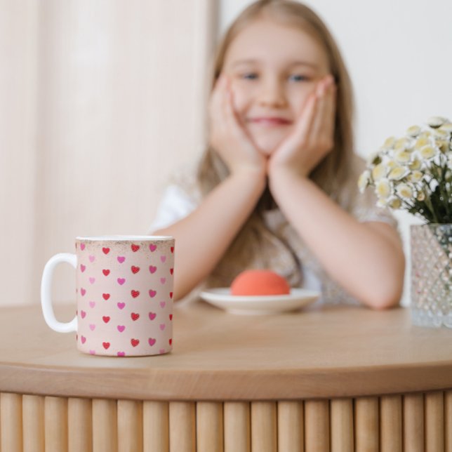 Caneca De Café Cute Valentine Hearts Mug (Criador carregado)