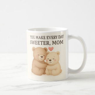 Caneca De Café Cute Valentine’s Day Bear Mug for Mom – Gift
