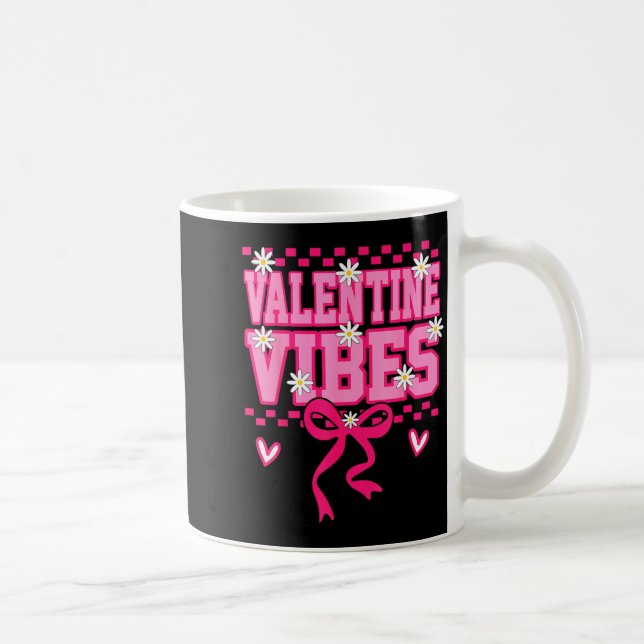 Caneca De Café Cute Valentine Vibes Smile Face Valentines Day Gir (Direita)