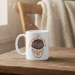 Caneca De Café Cute winter - Autumn mug - Acorn mug
