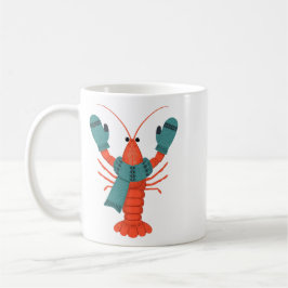 Caneca De Café Cute Winter Lobster Holiday