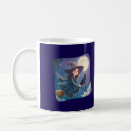 Caneca De Café Cute Witch With Cat Mug