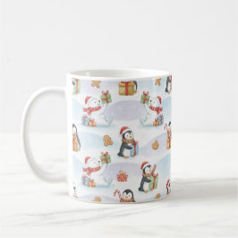 Caneca De Café Cute Woodland Animals ChristmasPattern Holiday Mug