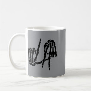 Caneca De Café Cute Y Los Angeles Sinal de Mão Esqueleto La Prese
