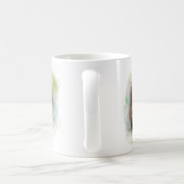 Caneca De Café Cute yorkshire terrier puppy dog arte digital (Alça)