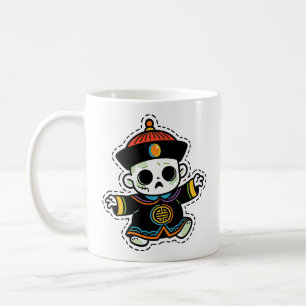 Caneca De Café Cute Zumbi Chinês de Halloween