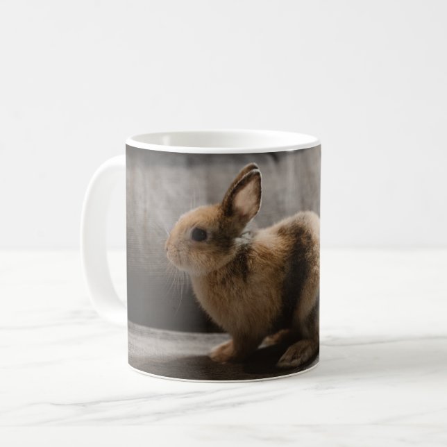Caneca De Café Cutest Baby Animals | Netherland Dwarf Rabbit (Frente Esquerda)