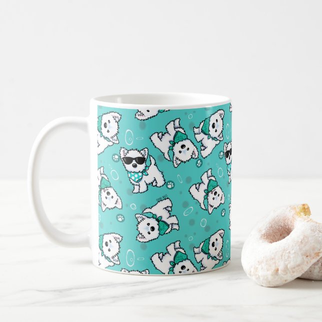 Caneca De Café Cutieface Westies (Com Donut)