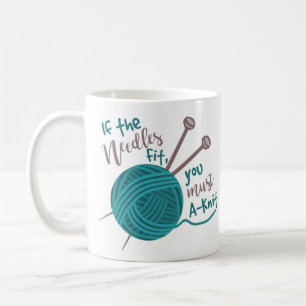 Caneca De Café Cutuco Engraçado Tricotor Agulhas Yarn