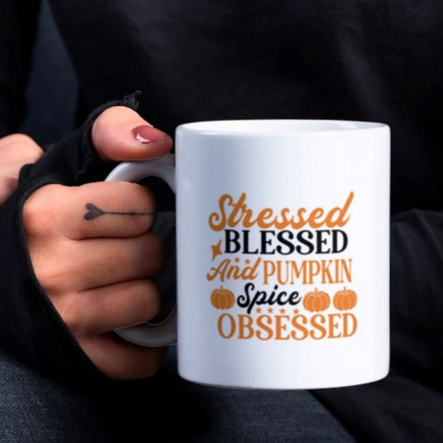 Caneca De Café Cuz Engraçado Sazonal Queda Pumpkin Spice Café (Criador carregado)