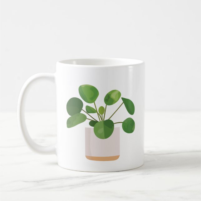 Caneca De Café Cuz Pilea Peperomioides Coffee Mug (Esquerda)
