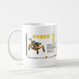 Caneca De Café Cyber 05 Mech Robot Design
