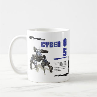 Caneca De Café Cyber 05 Mech Robot Design