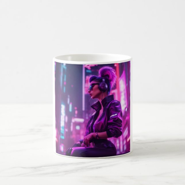 Caneca De Café Cyber Girl (Centro)