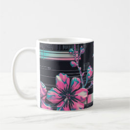 Caneca De Café Cyber Sakura Skyline