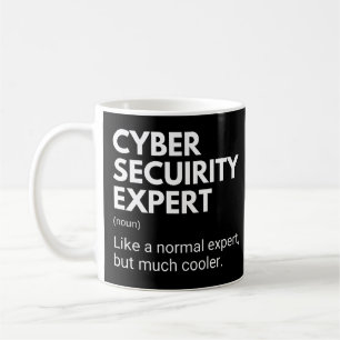 Caneca De Café Cyber Security Expert Engraçado Dizendo