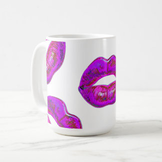 Caneca De Café Cyber Venus Lips  - My Lips R 4 U. Multiplied. 