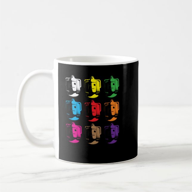 Caneca De Café Cyberman pop art (Esquerda)