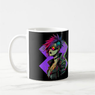 Caneca De Café Cyberpunk Girl