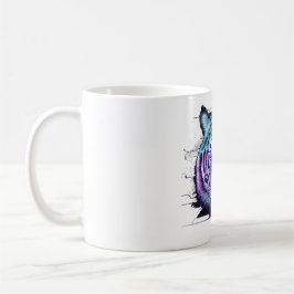 Caneca De Café Cyberpunk Tiger Mug - Neon Circuit Animal
