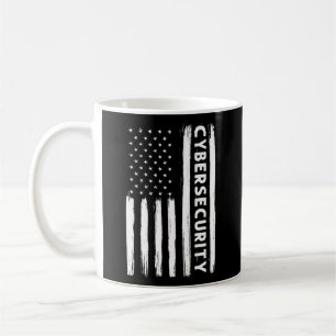 Caneca De Café Cybersecurity American Flag Cyber Security Special