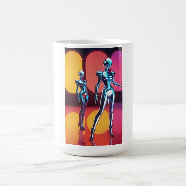 Caneca De Café Cyborg Party Girls III (Centro)