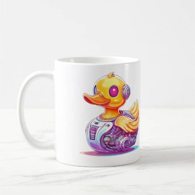 Caneca De Café Cyborg Rubber Duck (Esquerda)