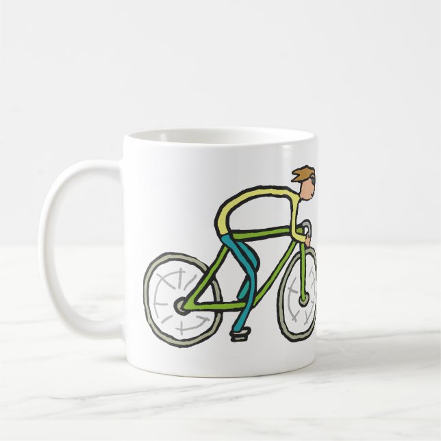 Caneca De Café Cycling Stickman (Esquerda)
