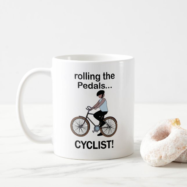Caneca De Café Cyclist Cycling Bicycle Rider (Com Donut)