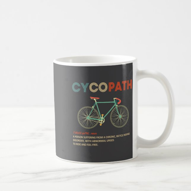 Caneca De Café Cycopath Funny Cycling For Cyclists And Bikers  (Direita)