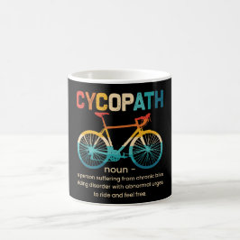 Caneca De Café Cycopath Funny Cycling para Ciclistas e Bikers