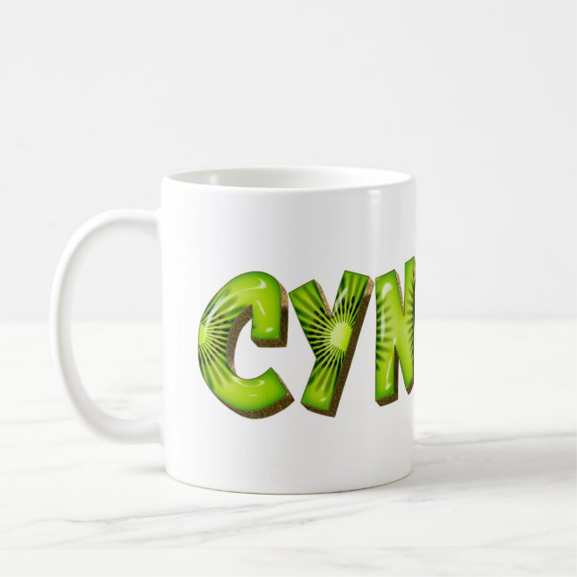 Caneca De Café Cynthia Name Kiwi Style Tasse Teetasse Kaffeetasse (Esquerda)