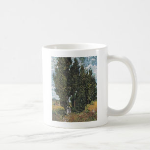 Caneca De Café Cypress Trees por Van Gogh