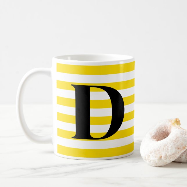 Caneca De Café D Mug inicial (Com Donut)