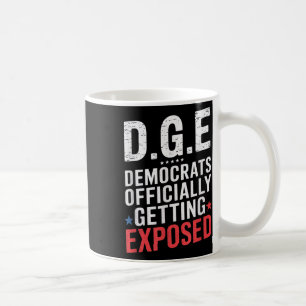 Caneca De Café D.o.g. e Governo de Doge Satire American Flag