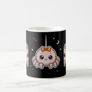 Caneca de Café da Aranha Fofa com Laço de Hallowee