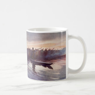 Caneca de café da arma do desportista do lago