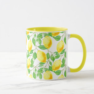 Caneca de café da árvore de limão
