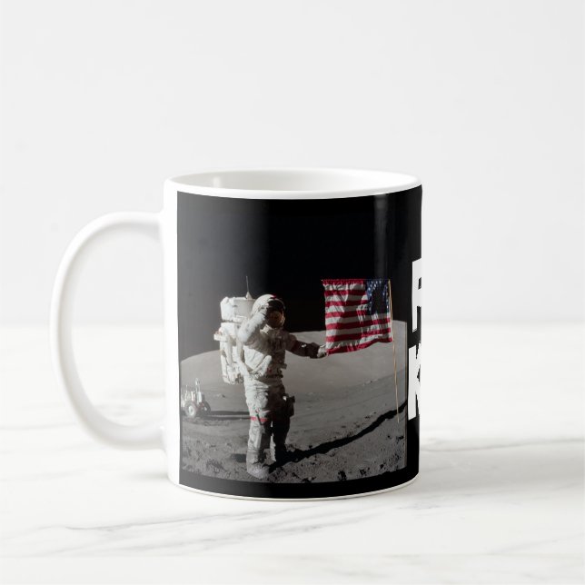Caneca de café da aterragem de lua dos (Esquerda)