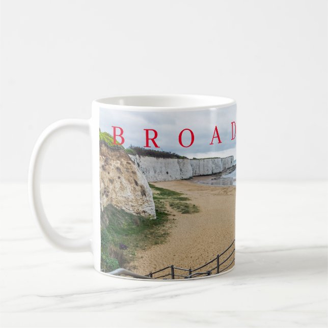 Caneca de café da baía de Broadstairs Kingsgate (Esquerda)