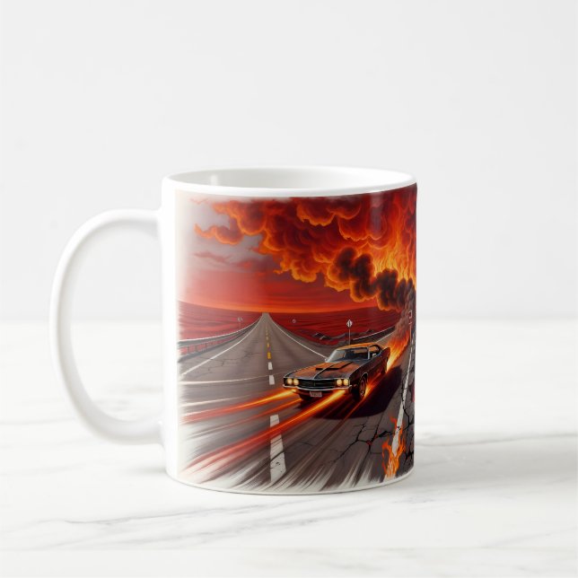 Caneca de Café da Banda de Rock Highway to Hell Fl (Esquerda)